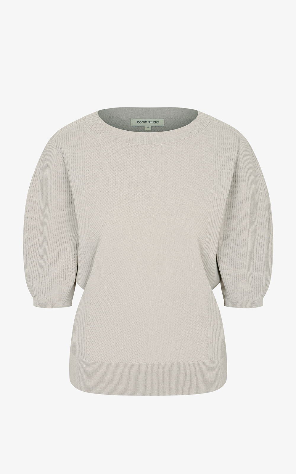 CO BOAT NECK KNIT TOP_OATMEAL