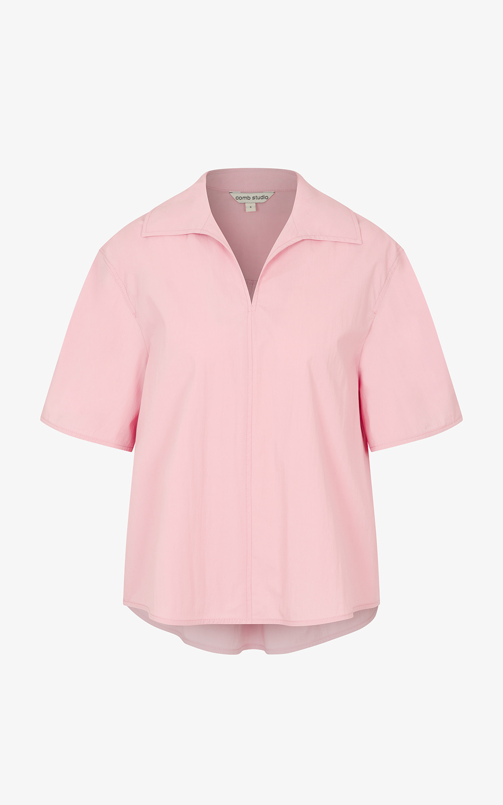 CO BACK PLEATS COLLAR BLOUSE_PINK