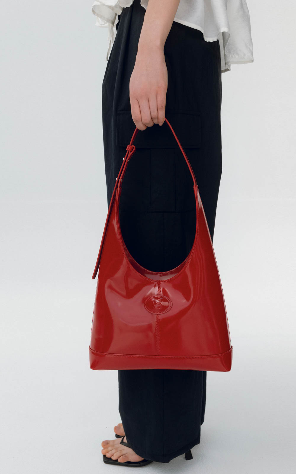 CO PATENT LEATHER CLICK BAG_RED